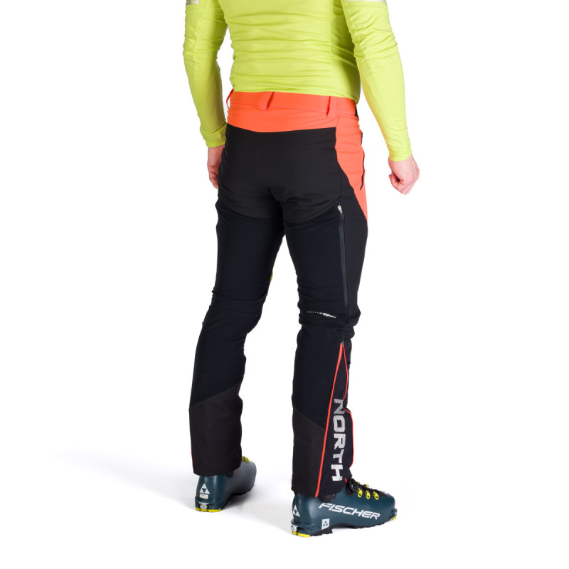 Pantaloni da sci alpinismo da uomo Northfinder RYSY 3 NO-36613SKP Nero-Arancio